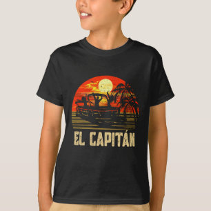 Pontoonbootkapitein meer varen El Capitan T-shirt