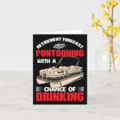 Pontooning Met Een Kans Op Drinken - Gepensioneerd Kaart (Gele Bloem)