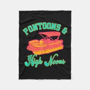 Pontoons en hoge noons fleece deken