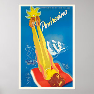 Pontresina Engadin Zwitserland Suisse Zwitserland Poster