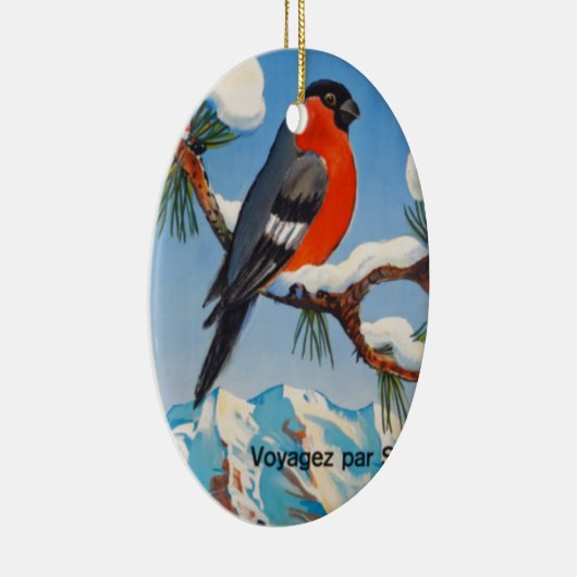  Pontresina Vacation Swiss Air Zwitserland Keramisch Ornament (Rechts)