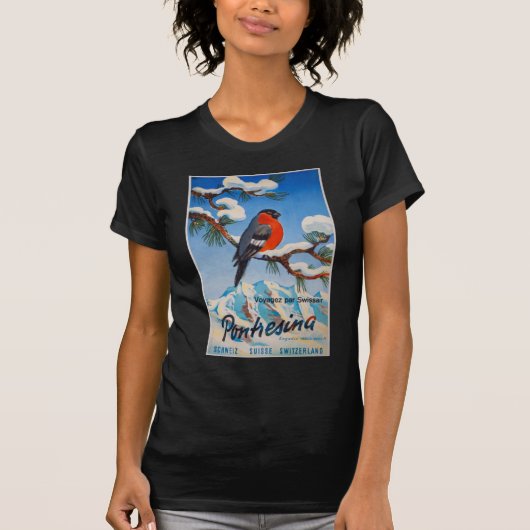 Pontresina Vacation Swiss Air Zwitserland T-shirt (Voorkant)