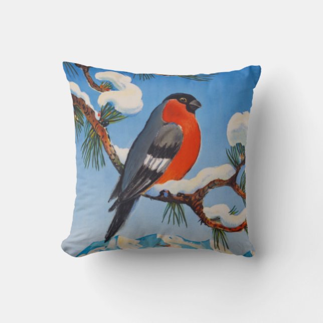  Pontresina wintervakantie Zwitserland Kussen (Voorkant)