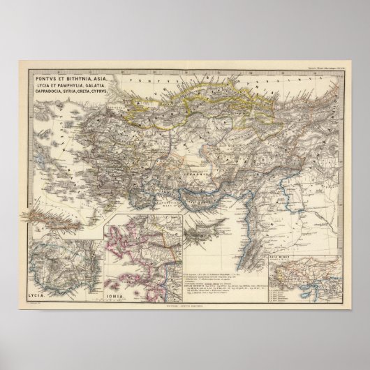 Pontus et Bithynia, Azië, Lycia en Pamfylia Poster (Voorkant)