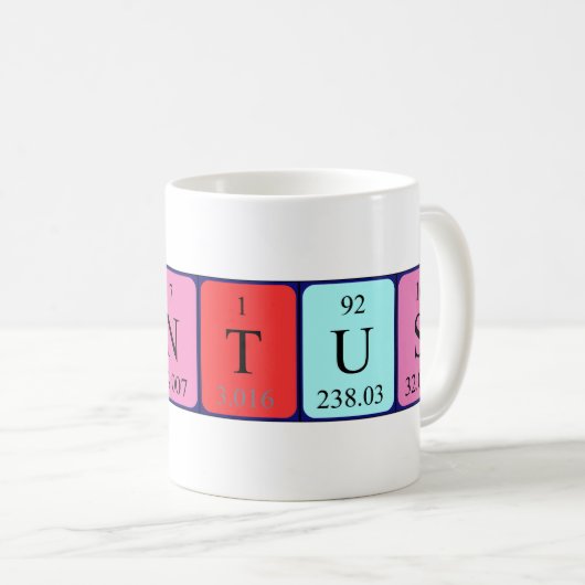 Pontus periodieke lijstnaam mok (Voorkant rechts)