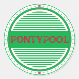 Pontypool City Pride Embleem – Welshe Identiteit Ronde Sticker