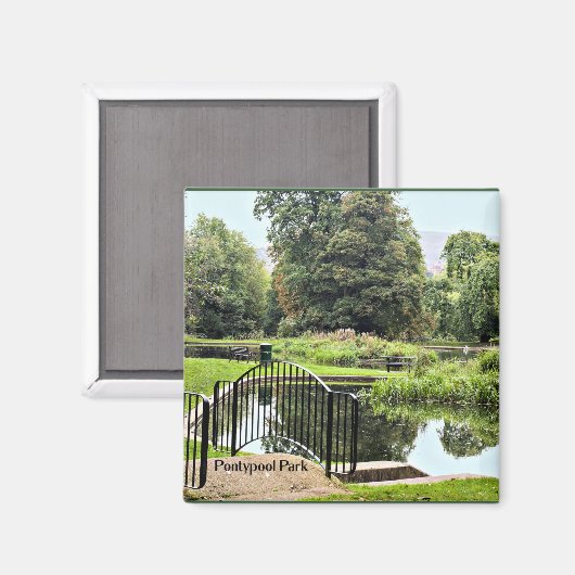 Pontypoolpark in Torafen, Wales Magneet (Voorkant / Achterkant)