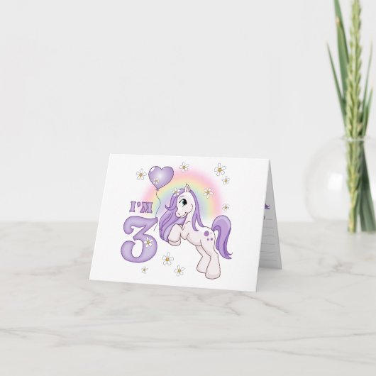  Pony 3e Birthday Fill-in Bedankkaart (Voorkant)