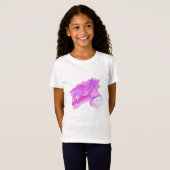 Pony aangezicht paars roze kinder t-shirt (Voorkant volledig)