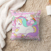 Pony Angel Pink Stripe Sierkussen (Deken)