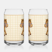Pony Baby Shower Soda Glass Blikvorm Glas (Rechts)