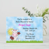 Pony Baby shower voor meisjes Kaart (Staand voorkant)