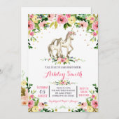 Pony Babyschoenen voor meisjes Kaart (Voorkant / Achterkant)