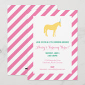 Pony Birthday Party Kaart (Voorkant / Achterkant)