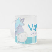 Pony blauwe dressage champion naam kinder mok (Voorkant links)