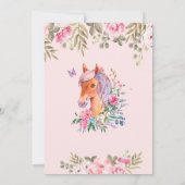 Pony Bloemen Baby shower Kaart (Achterkant)