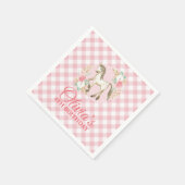Pony bloemen en plaid Verjaardag Party servetten (Hoek)