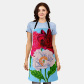 pony bloemen print schort (Gedragen)