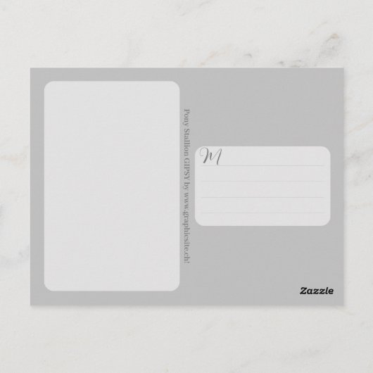 PONY - BRIEFKAART (Achterkant)