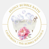 Pony Bubble Bath-etiket Ronde Sticker (Voorkant)
