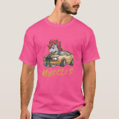Pony car with muscles friends retro t-shirt (Voorkant)