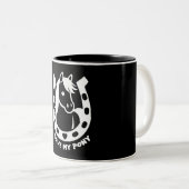 Pony Club Rider Tweekleurige Koffiemok (Voorkant rechts)