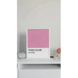 Pony Club Song Roze Kleur - Volledige Breedte Perfect Poster