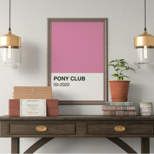 Pony Club Song Roze Kleur - Volledige Breedte Perfect Poster
