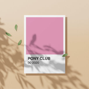 Pony Club Song Roze Kleur - Wit Rand Perfect Poster