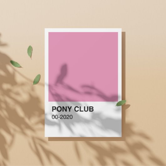 Pony Club Song Roze Kleur - Wit Rand Perfect Poster