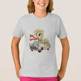 Pony Cruising in a Vintage Convertible Car T-shirt