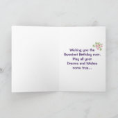  Pony Daisies op Barn Wood Horse Verjaardag Kaart (Binnen)