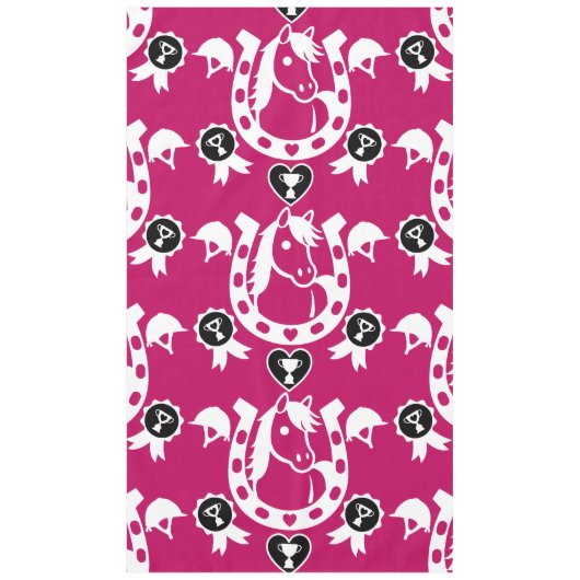 Pony Dressuur Home Decor Tafelkleed (Voorkant)