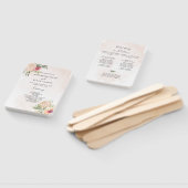 Pony en Gold Floral Ceremony Programme Hand Fan Handwaaier (Niet-gemonteerd)