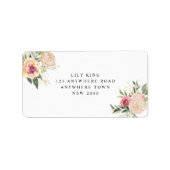 Pony en Gold Foil Blooms Adres label (Voorkant)