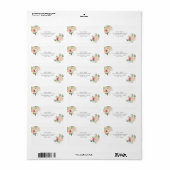 Pony en Gold Foil Blooms Adres label (Full Sheet)