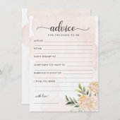 Pony en Gold Foil Blooms Bride voor Advice Card Bedankkaart (Voorkant / Achterkant)