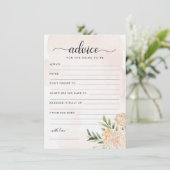 Pony en Gold Foil Blooms Bride voor Advice Card Bedankkaart (Staand voorkant)