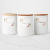 Pony en Gold Foil Blooms Bridesmaid Candle Label Voedselcontainer Etiket (Flessen)