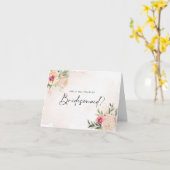 Pony en Gold Foil Blooms Bridesmaid Card Kaart (Gele Bloem)