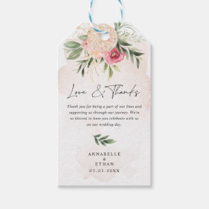 Pony en Gold Foil Blooms Dank je Label van Gift Cadeaulabel