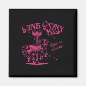 Pony en hakken houden van roze meisjes clubs cowgi magneet (Voorkant)