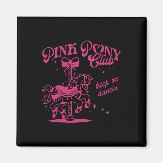 Pony en hakken houden van roze meisjes clubs cowgi magneet (Voorkant)