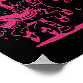 Pony en hakken houden van roze meisjes clubs cowgi poster (Hoek)