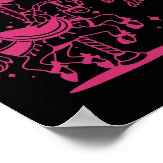 Pony en hakken houden van roze meisjes clubs cowgi poster (Hoek)