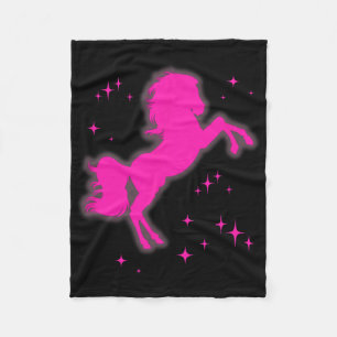 Pony en hakken liefhebber roze meisjes clubs disco fleece deken