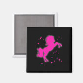 Pony en hakken liefhebber roze meisjes clubs disco magneet (Voorkant / Achterkant)