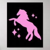 Pony en hakken liefhebber roze meisjes clubs disco poster (Voorkant)