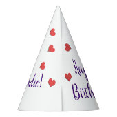Pony en hart Birthday Feesthoedjes (Achterkant)