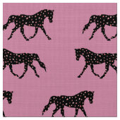 Pony en hart Birthday Stof (Close Up)